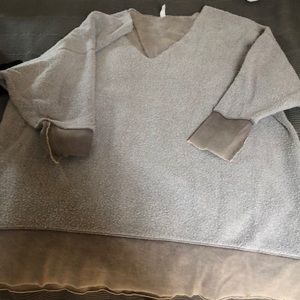 Free people long tan sweatshirt